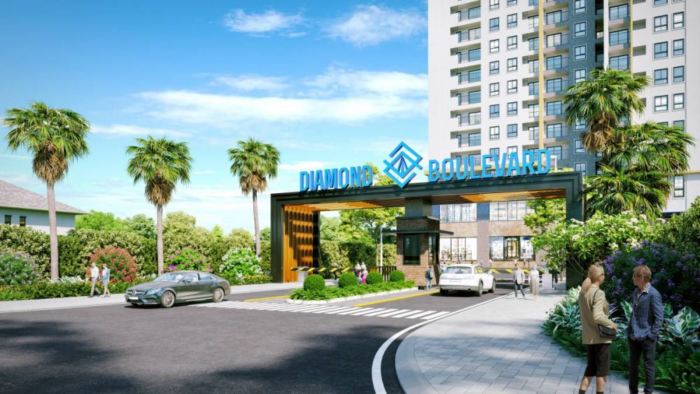 DIAMOND BOULEVARD 25 Cong chao vao khu can ho Diamond Boulevard