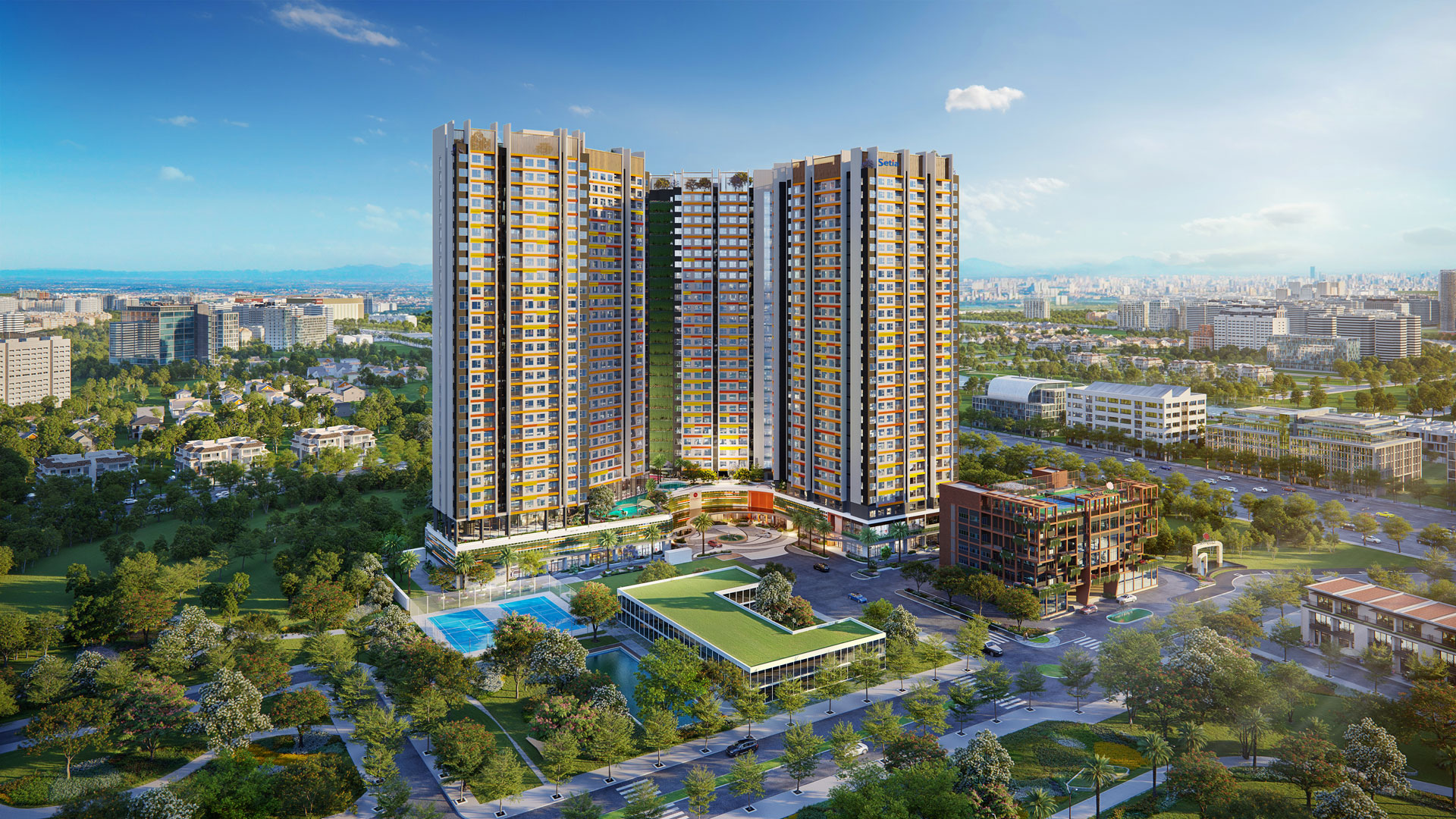 Phối cảnh tòa nhà Setia Edenia Lái Thiêu