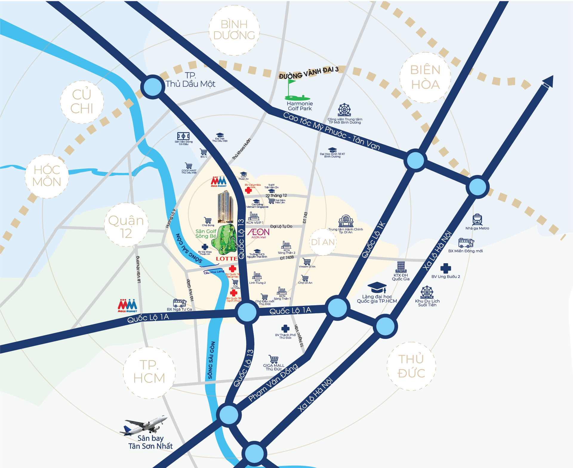 DIAMOND BOULEVARD 22 Vị trí dự án Diamond Boulevard Phường Thuận An TPHCM