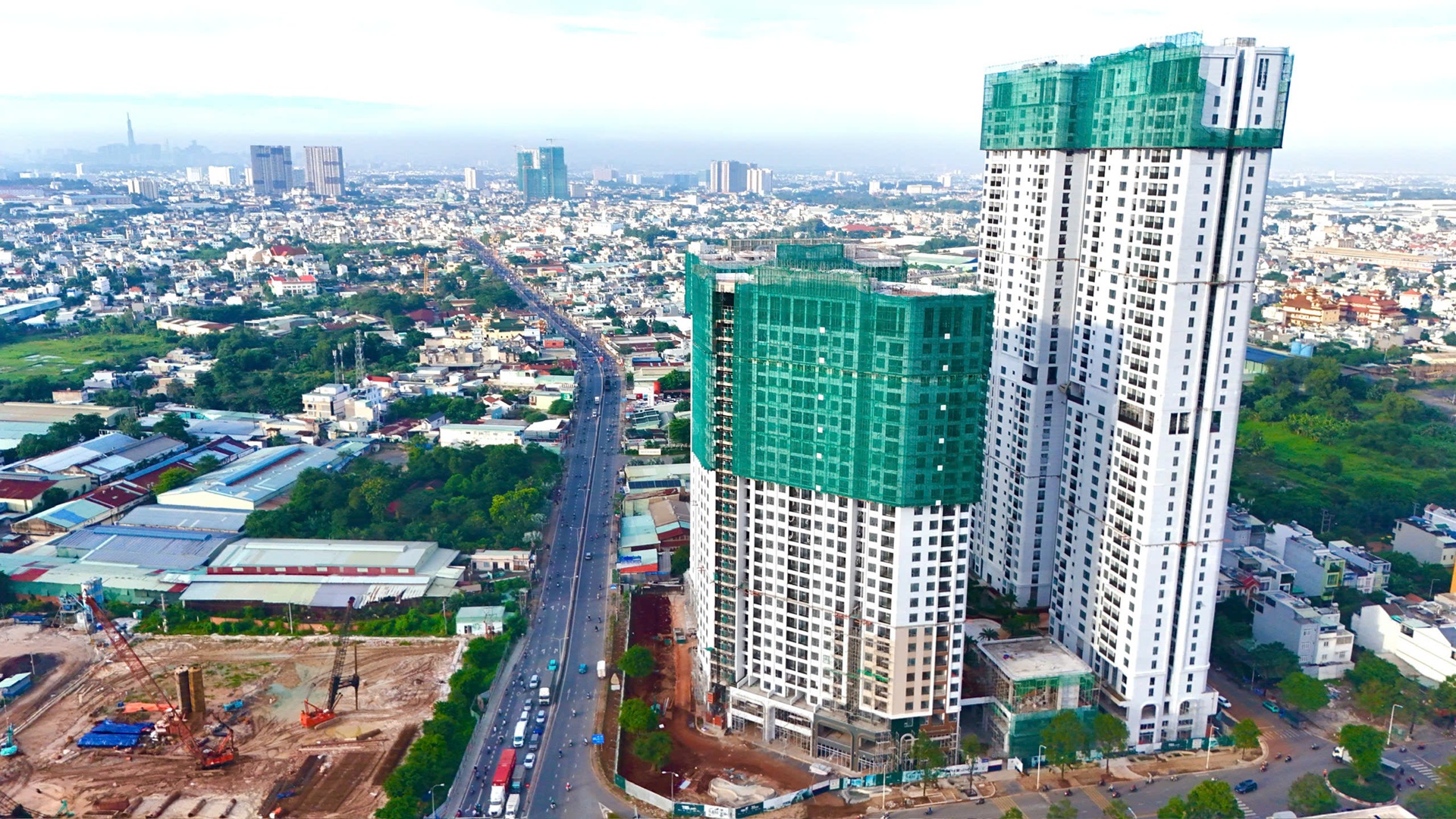 Cap nhat tien do xay dung Green Skyline thang 11 12