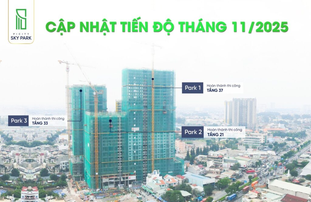 Tiến độ xây dựng Picity Sky Park 27/11/2025