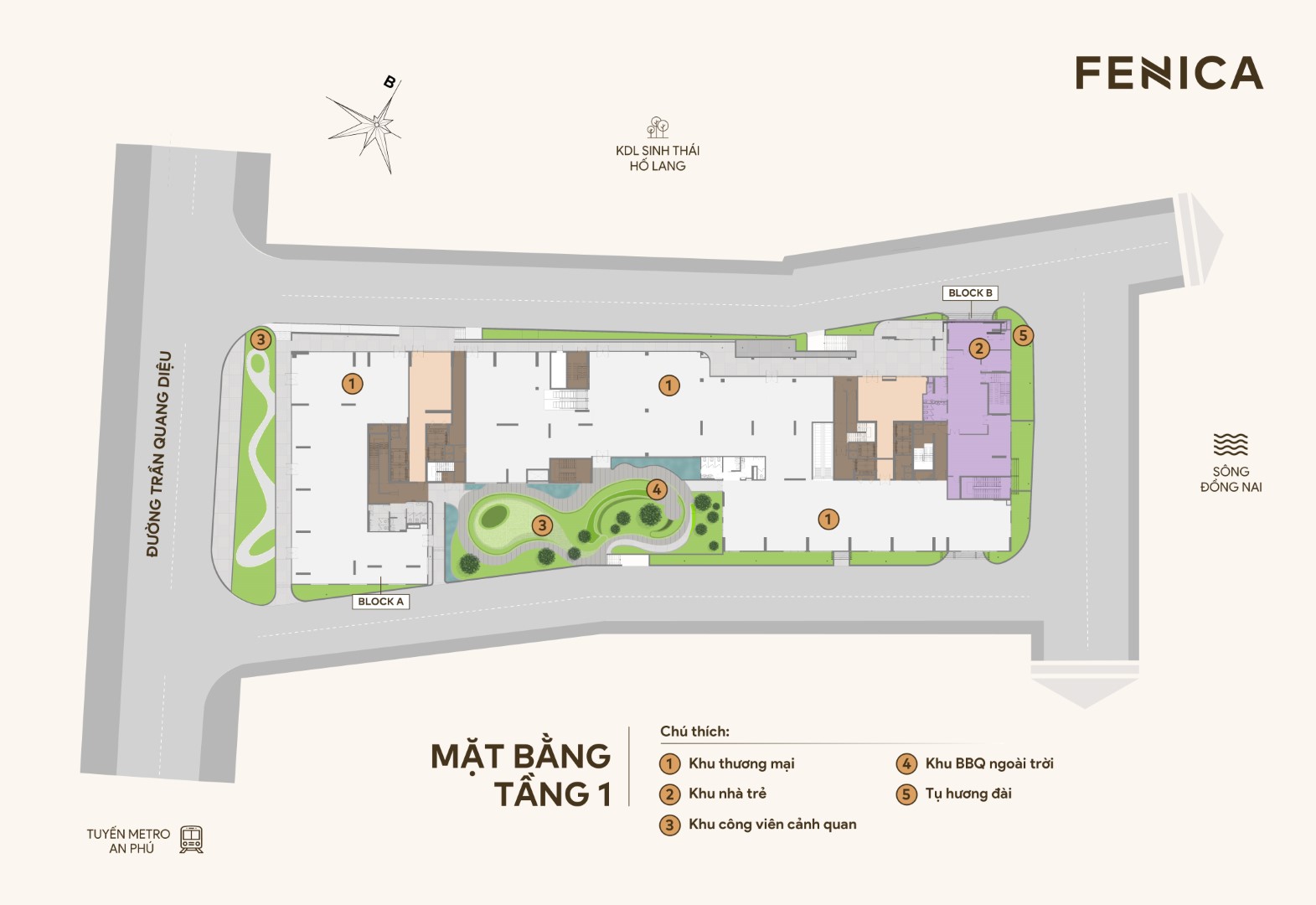 Mat bang tang 1 can ho Fenica